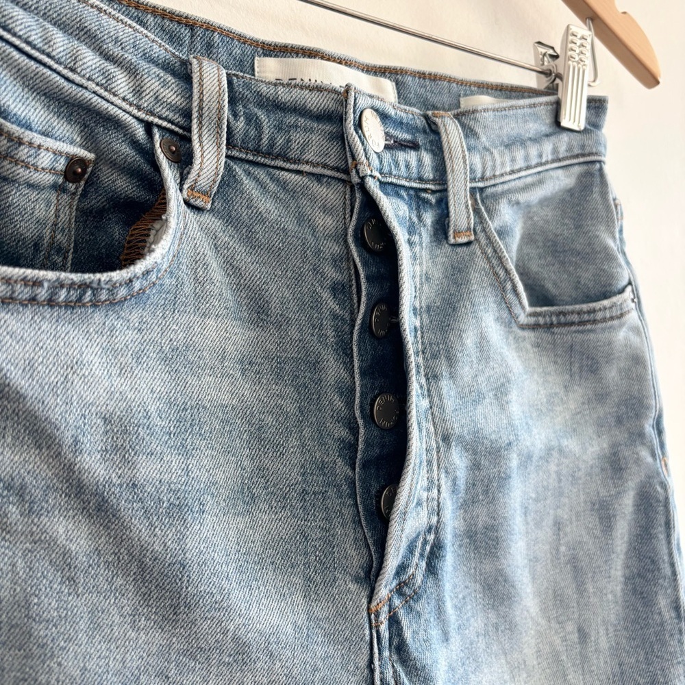 Denim Forum Aritzia The Arlo Hi-Rise Straight Jean Distressed - Picture 7 of 14